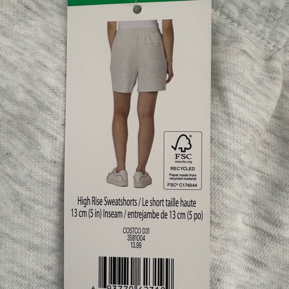 Lazypants women’s XL high waisted 5” Gray Casual Shorts - Picture 5 of 7